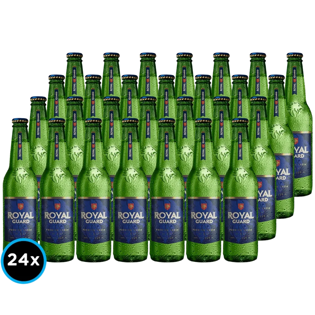 24x Cervezas Royal Guard en Botellas 355cc