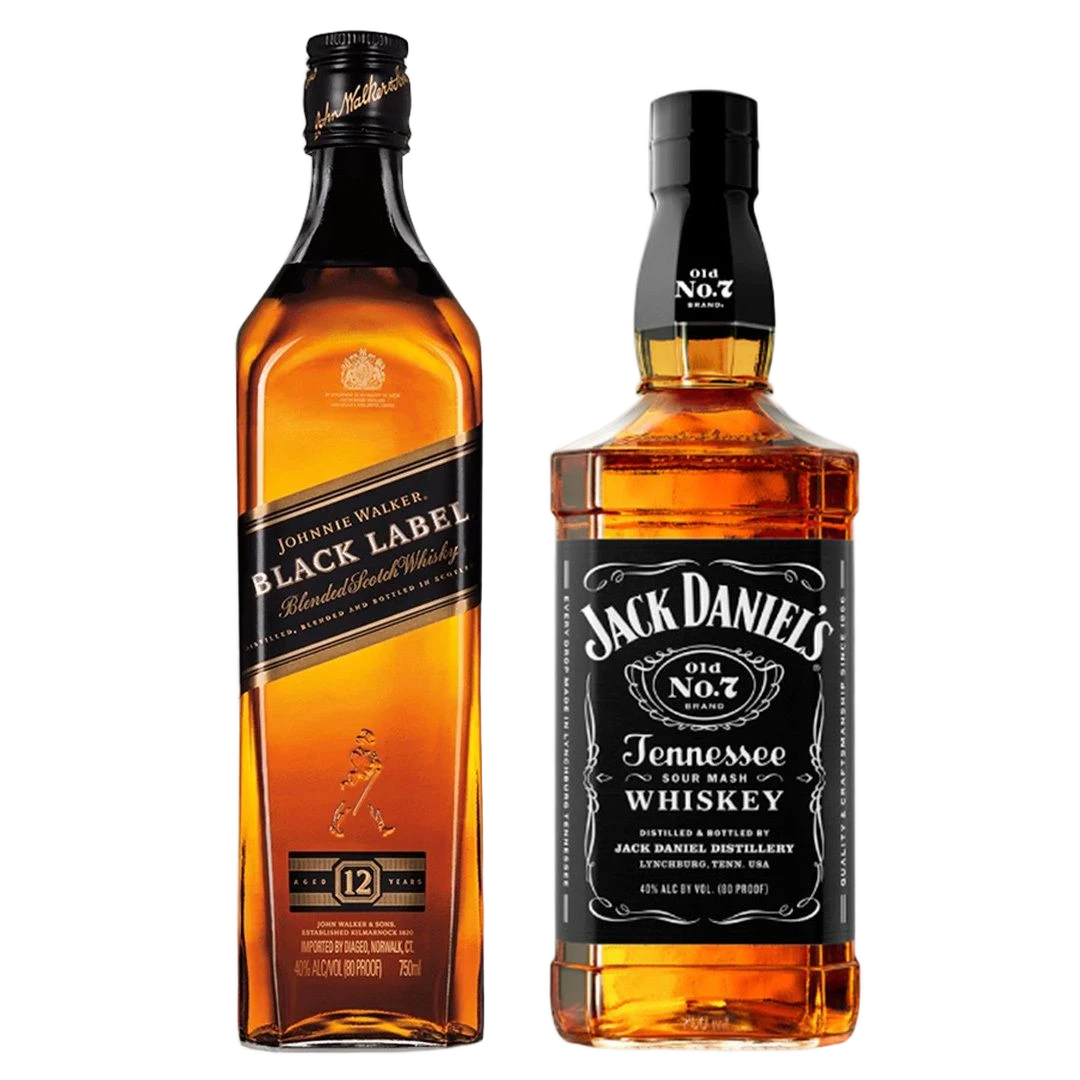 BLACK PACK: Whisky Johnnie Walker Black Label 750cc + Whiskey Jack
