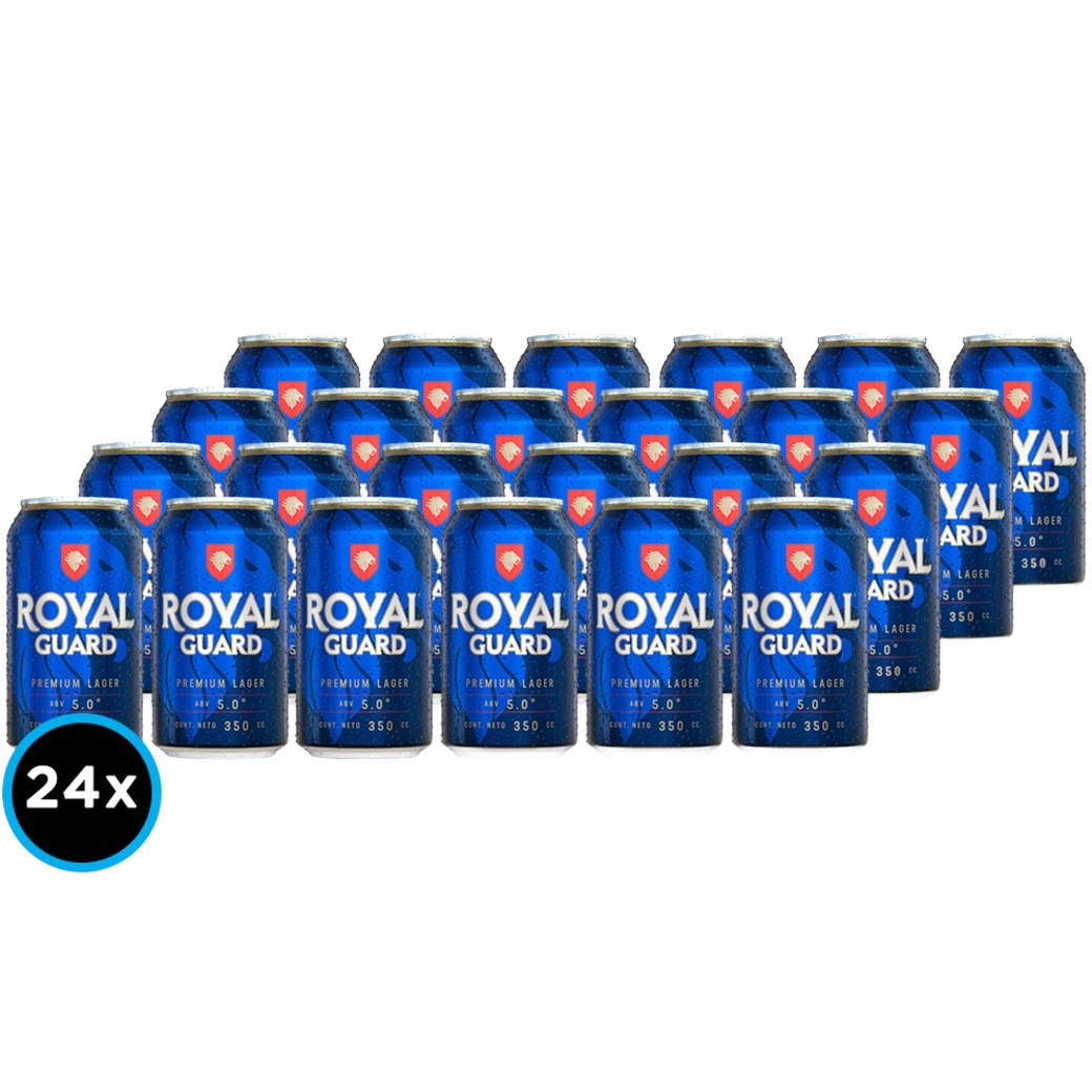 24x Cervezas Royal Guard en Lata 350cc